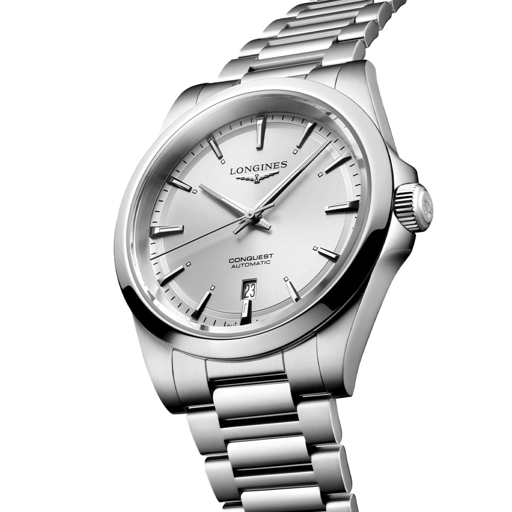 Conquest 41mm - Sunray Silver on Bracelet