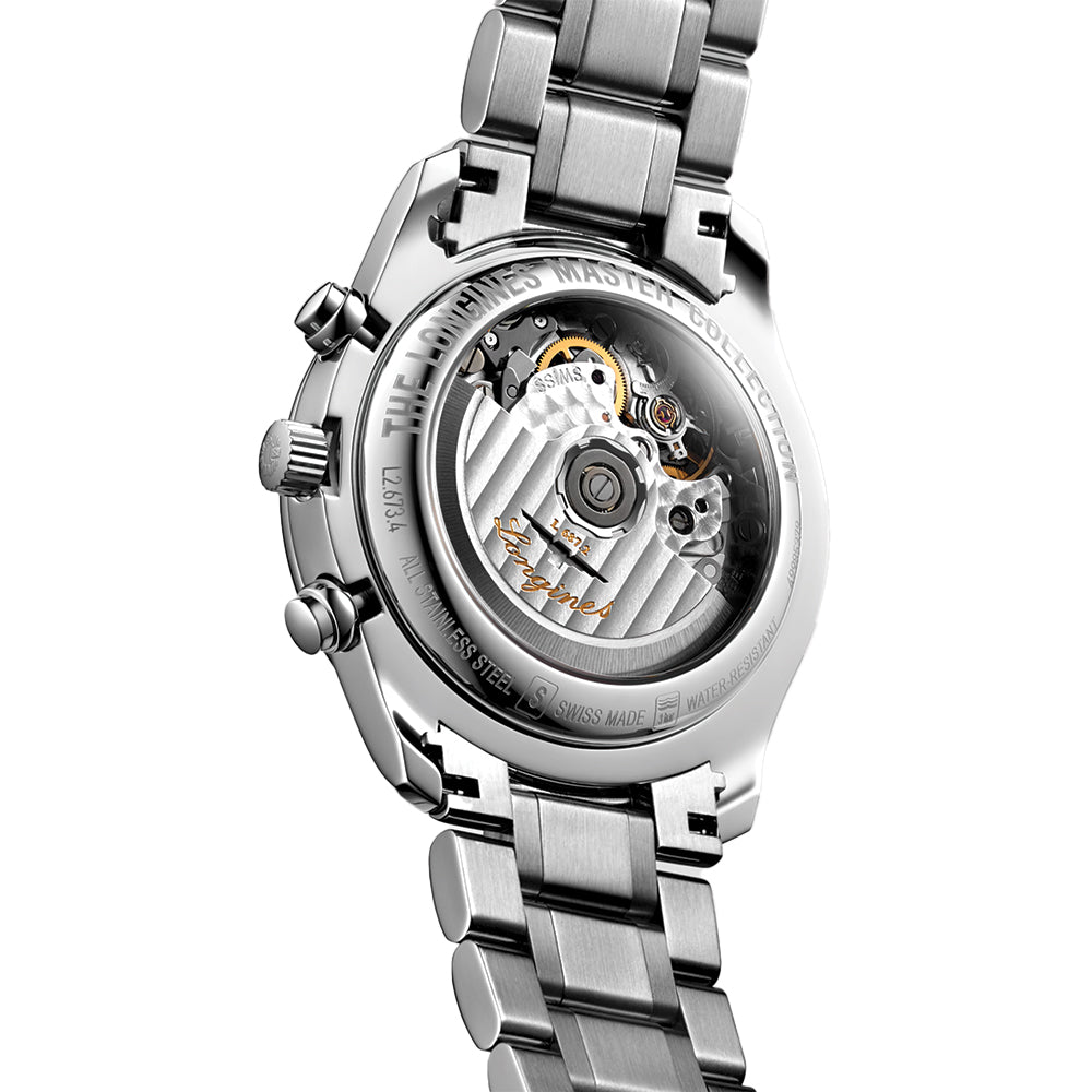 Master Collection Chronograph Moonphase 40mm - Silver on Bracelet