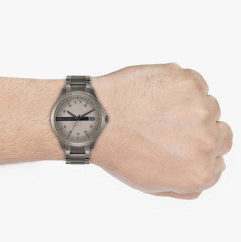 Armani Exchange Hampton AX2194 Men's Chronograph – Grey Dial with Matching Grey Stainless Steel Strap