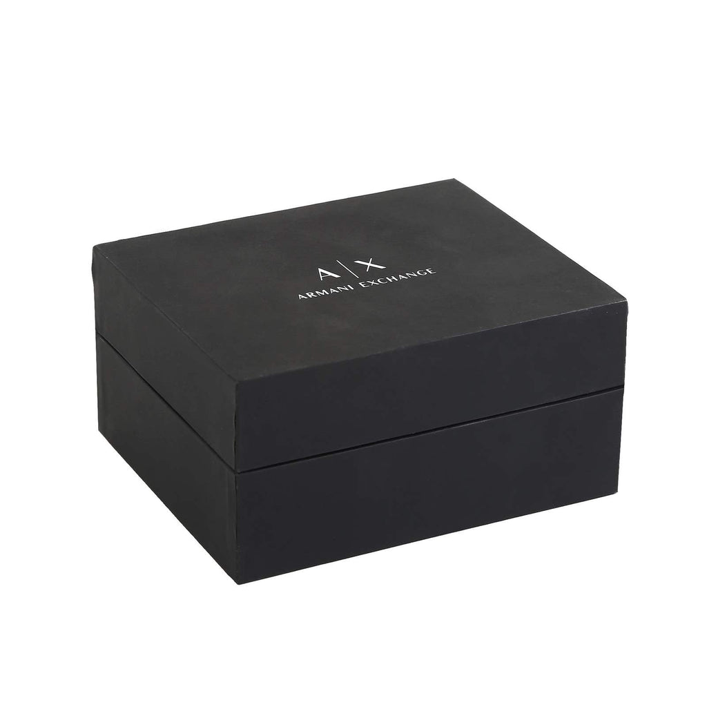 Armani Exchange Cayde AX2714 Men's Chronograph – Black Dial with Silver Mesh Stainless Steel Strap