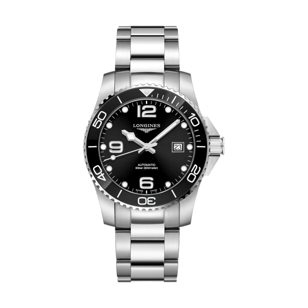 HydroConquest 41mm - Black on Bracelet